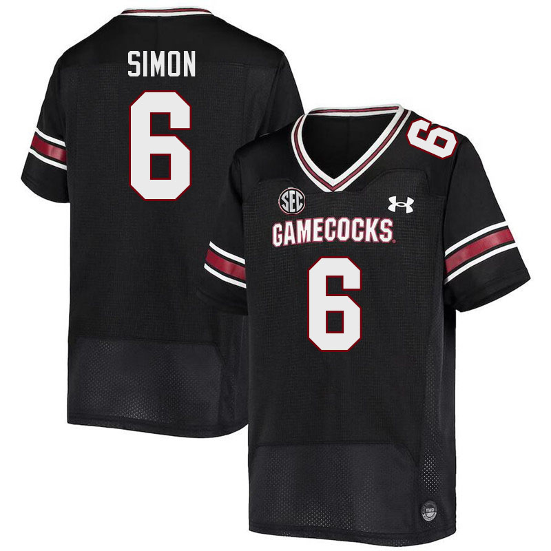 Men #6 Joshua Simon South Carolina Gamecocks 2023 College Football Jerseys Stitched-Black